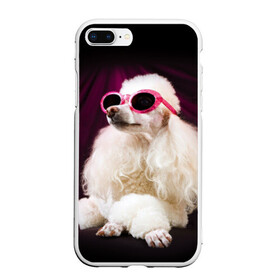 Чехол для iPhone 7Plus/8 Plus матовый с принтом Пудель в очках в Петрозаводске, Силикон | Область печати: задняя сторона чехла, без боковых панелей | животное | порода | пудель в очках | собака