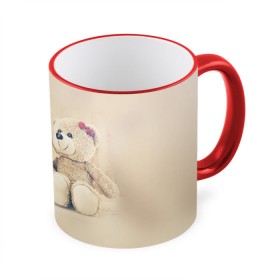 Кружка 3D с принтом Love teddy bears в Петрозаводске, керамика | ёмкость 330 мл | 14 февраля | bears | teddy | валентин | день святого валентина | игрушки | медведи | милый | мимими | мишка | мишки | подарки | подарок | подарок девушке | подарок парню | тедди