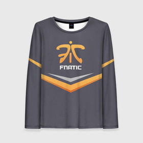 Женский лонгслив 3D с принтом fnatic в Петрозаводске, 100% полиэстер | длинные рукава, круглый вырез горловины, полуприлегающий силуэт | fnatic