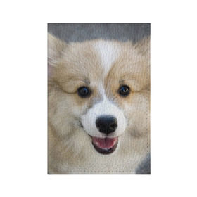 Обложка для паспорта матовая кожа с принтом Пемброк-вельш-корги, собака, п в Петрозаводске, натуральная матовая кожа | размер 19,3 х 13,7 см; прозрачные пластиковые крепления | Тематика изображения на принте: животное | пемброк вельш корги | порода | собака