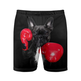 Мужские шорты 3D спортивные с принтом Французский бульдог в Петрозаводске,  |  | бокс | перчатки | собака | французский бульдог