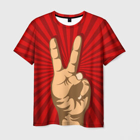 Мужская футболка 3D с принтом Всё Peace DATA в Петрозаводске, 100% полиэфир | прямой крой, круглый вырез горловины, длина до линии бедер | Тематика изображения на принте: good | ok | жест | настроение | окей | отлично | рука | хорошо