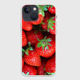 Чехол для iPhone 13 mini с принтом Клубничная в Петрозаводске,  |  | strawberry | vegan | vegetarian | веган | вегетарианство | йога | клубника | фитнес