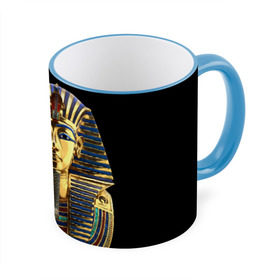 Кружка 3D с принтом Фараон Тутанхамон в Петрозаводске, керамика | ёмкость 330 мл | Тематика изображения на принте: египет | тутанхамон | фараон | фараон тутанхамонмаска фараона