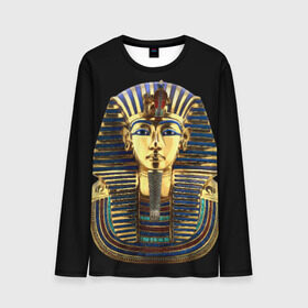 Мужской лонгслив 3D с принтом Фараон Тутанхамон в Петрозаводске, 100% полиэстер | длинные рукава, круглый вырез горловины, полуприлегающий силуэт | египет | тутанхамон | фараон | фараон тутанхамонмаска фараона