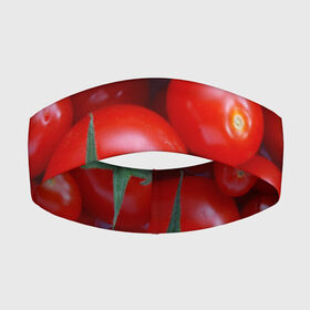 Повязка на голову 3D с принтом Томатная в Петрозаводске,  |  | Тематика изображения на принте: tomato | vegan | vegetarian | будизм | веган | вегетарианство | йога | помидор | сыроедение | томат | фитнес | ягода