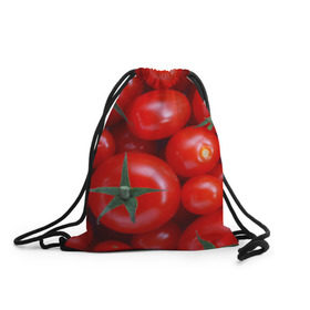 Рюкзак-мешок 3D с принтом Томатная в Петрозаводске, 100% полиэстер | плотность ткани — 200 г/м2, размер — 35 х 45 см; лямки — толстые шнурки, застежка на шнуровке, без карманов и подкладки | tomato | vegan | vegetarian | будизм | веган | вегетарианство | йога | помидор | сыроедение | томат | фитнес | ягода