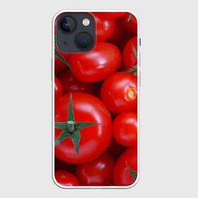 Чехол для iPhone 13 mini с принтом Томатная в Петрозаводске,  |  | tomato | vegan | vegetarian | будизм | веган | вегетарианство | йога | помидор | сыроедение | томат | фитнес | ягода