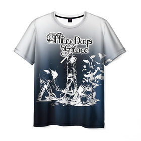 Мужская футболка 3D с принтом Three Days Grace 2 в Петрозаводске, 100% полиэфир | прямой крой, круглый вырез горловины, длина до линии бедер | three days grace