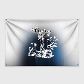 Флаг-баннер с принтом Three Days Grace 2 в Петрозаводске, 100% полиэстер | размер 67 х 109 см, плотность ткани — 95 г/м2; по краям флага есть четыре люверса для крепления | three days grace