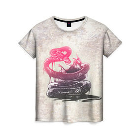 Женская футболка 3D с принтом Three Days Grace 5 в Петрозаводске, 100% полиэфир ( синтетическое хлопкоподобное полотно) | прямой крой, круглый вырез горловины, длина до линии бедер | three days grace