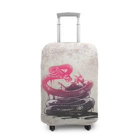Чехол для чемодана 3D с принтом Three Days Grace 5 в Петрозаводске, 86% полиэфир, 14% спандекс | двустороннее нанесение принта, прорези для ручек и колес | three days grace