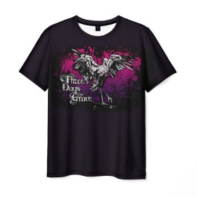 Мужская футболка 3D с принтом Three Days Grace 7 в Петрозаводске, 100% полиэфир | прямой крой, круглый вырез горловины, длина до линии бедер | Тематика изображения на принте: three days grace