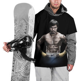 Накидка на куртку 3D с принтом Мэнни Пакьяо в Петрозаводске, 100% полиэстер |  | Тематика изображения на принте: boxing | бокс | боксер | мэнни | мэнни пакьяо | пакьяо | спорт | чемпион мира