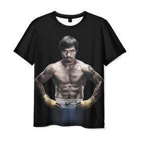Мужская футболка 3D с принтом Мэнни Пакьяо в Петрозаводске, 100% полиэфир | прямой крой, круглый вырез горловины, длина до линии бедер | boxing | бокс | боксер | мэнни | мэнни пакьяо | пакьяо | спорт | чемпион мира