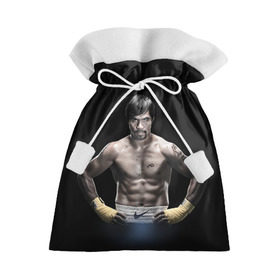 Подарочный 3D мешок с принтом Мэнни Пакьяо в Петрозаводске, 100% полиэстер | Размер: 29*39 см | Тематика изображения на принте: boxing | бокс | боксер | мэнни | мэнни пакьяо | пакьяо | спорт | чемпион мира