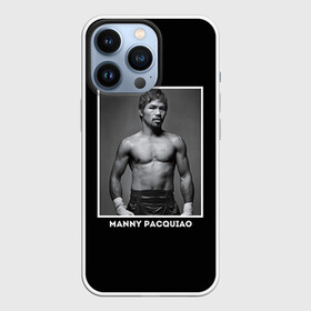 Чехол для iPhone 13 Pro с принтом Мэнни Пакьяо чб в Петрозаводске,  |  | Тематика изображения на принте: boxing | бокс | боксер | мэнни | мэнни пакьяо | пакьяо | спорт | чемпион мира