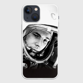 Чехол для iPhone 13 mini с принтом Гагарин 1 в Петрозаводске,  |  | гагарин | космос | космос наш | поехали | ретро | ссср | юрий гагарин
