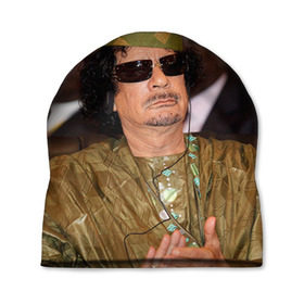 Шапка 3D с принтом Каддафи 3 в Петрозаводске, 100% полиэстер | универсальный размер, печать по всей поверхности изделия | каддафи | муаммар каддафи | революция