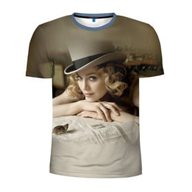 Мужская футболка 3D спортивная с принтом Мадонна 1 в Петрозаводске, 100% полиэстер с улучшенными характеристиками | приталенный силуэт, круглая горловина, широкие плечи, сужается к линии бедра | madonna | мадонна | музыка