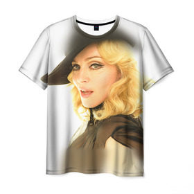 Мужская футболка 3D с принтом Мадонна 2 в Петрозаводске, 100% полиэфир | прямой крой, круглый вырез горловины, длина до линии бедер | madonna | мадонна | музыка