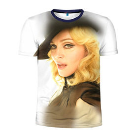 Мужская футболка 3D спортивная с принтом Мадонна 2 в Петрозаводске, 100% полиэстер с улучшенными характеристиками | приталенный силуэт, круглая горловина, широкие плечи, сужается к линии бедра | madonna | мадонна | музыка