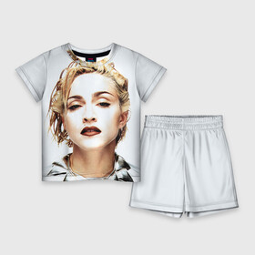 Детский костюм с шортами 3D с принтом Мадонна 3 в Петрозаводске,  |  | madonna | мадонна | музыка