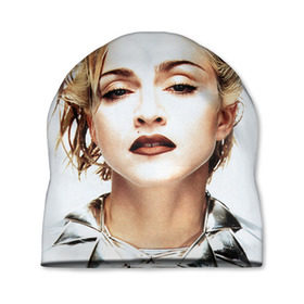 Шапка 3D с принтом Мадонна 3 в Петрозаводске, 100% полиэстер | универсальный размер, печать по всей поверхности изделия | madonna | мадонна | музыка