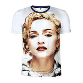 Мужская футболка 3D спортивная с принтом Мадонна 3 в Петрозаводске, 100% полиэстер с улучшенными характеристиками | приталенный силуэт, круглая горловина, широкие плечи, сужается к линии бедра | madonna | мадонна | музыка