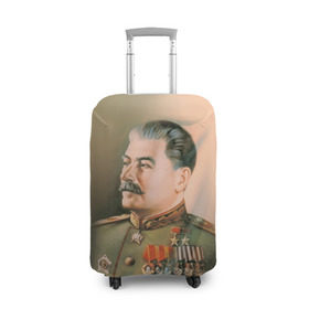 Чехол для чемодана 3D с принтом Сталин 1 в Петрозаводске, 86% полиэфир, 14% спандекс | двустороннее нанесение принта, прорези для ручек и колес | знаменитости | иосиф сталин | ретро | ссср