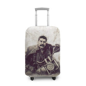 Чехол для чемодана 3D с принтом Сталин 2 в Петрозаводске, 86% полиэфир, 14% спандекс | двустороннее нанесение принта, прорези для ручек и колес | знаменитости | иосиф сталин | ретро | ссср
