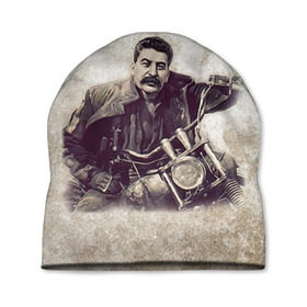 Шапка 3D с принтом Сталин 2 в Петрозаводске, 100% полиэстер | универсальный размер, печать по всей поверхности изделия | знаменитости | иосиф сталин | ретро | ссср