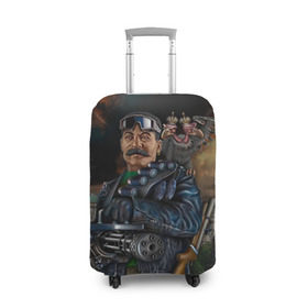 Чехол для чемодана 3D с принтом Сталин 3 в Петрозаводске, 86% полиэфир, 14% спандекс | двустороннее нанесение принта, прорези для ручек и колес | знаменитости | иосиф сталин | ретро | ссср