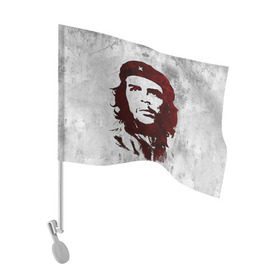 Флаг для автомобиля с принтом Че Гевара 1 в Петрозаводске, 100% полиэстер | Размер: 30*21 см | ernesto che guevara | куба | революционер | революция | ретро | эрнесто че гевара