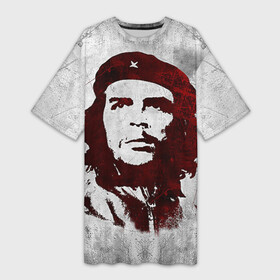 Платье-футболка 3D с принтом Че Гевара 1 в Петрозаводске,  |  | ernesto che guevara | куба | революционер | революция | ретро | эрнесто че гевара