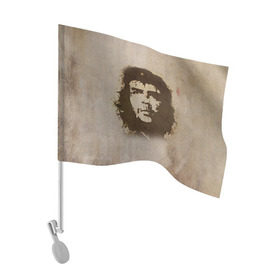 Флаг для автомобиля с принтом Че Гевара 2 в Петрозаводске, 100% полиэстер | Размер: 30*21 см | ernesto che guevara | куба | революционер | революция | ретро | эрнесто че гевара