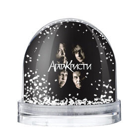 Снежный шар с принтом Агата Кристи 2 в Петрозаводске, Пластик | Изображение внутри шара печатается на глянцевой фотобумаге с двух сторон | а на тебе как на войне | вадим самойлов | рок | рок группа