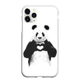 Чехол для iPhone 11 Pro матовый с принтом Панда Love в Петрозаводске, Силикон |  | панда