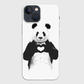 Чехол для iPhone 13 mini с принтом Панда Love в Петрозаводске,  |  | панда