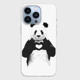 Чехол для iPhone 13 Pro с принтом Панда Love в Петрозаводске,  |  | панда