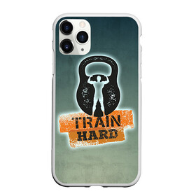 Чехол для iPhone 11 Pro Max матовый с принтом Train hard 2 в Петрозаводске, Силикон |  | bodybuilding | no pain no gain | train hard | бодибилдинг | качалка | пауэрлифинг | тренажерный | фитнес