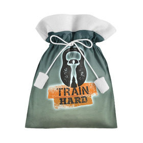 Подарочный 3D мешок с принтом Train hard 2 в Петрозаводске, 100% полиэстер | Размер: 29*39 см | Тематика изображения на принте: bodybuilding | no pain no gain | train hard | бодибилдинг | качалка | пауэрлифинг | тренажерный | фитнес