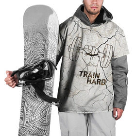 Накидка на куртку 3D с принтом Train hard 5 в Петрозаводске, 100% полиэстер |  | bodybuilding | no pain no gain | train hard | бодибилдинг | качалка | пауэрлифинг | тренажерный | фитнес