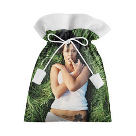 Подарочный 3D мешок с принтом Джоли Анджелина в Петрозаводске, 100% полиэстер | Размер: 29*39 см | анджелина | девушка | джоли | лежит | тату