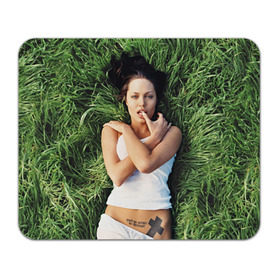 Коврик прямоугольный с принтом Джоли Анджелина в Петрозаводске, натуральный каучук | размер 230 х 185 мм; запечатка лицевой стороны | анджелина | девушка | джоли | лежит | тату