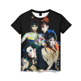 Женская футболка 3D с принтом K-pop девушки в Петрозаводске, 100% полиэфир ( синтетическое хлопкоподобное полотно) | прямой крой, круглый вырез горловины, длина до линии бедер | cl корея | k pop | айдолы | девушки
