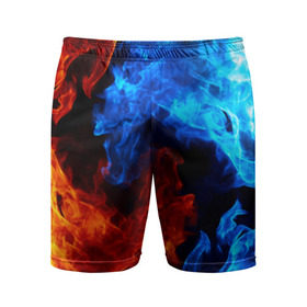 Мужские шорты 3D спортивные с принтом Битва огней в Петрозаводске,  |  | огонь