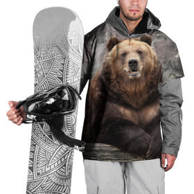 Накидка на куртку 3D с принтом Русский медведь в Петрозаводске, 100% полиэстер |  | Тематика изображения на принте: медведь | россия | русский | русский медведь