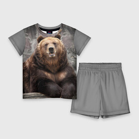 Детский костюм с шортами 3D с принтом Русский медведь в Петрозаводске,  |  | медведь | россия | русский | русский медведь