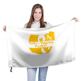 Флаг 3D с принтом Wu Tang Clan в Петрозаводске, 100% полиэстер | плотность ткани — 95 г/м2, размер — 67 х 109 см. Принт наносится с одной стороны | method man | tang clan | wu tang clan